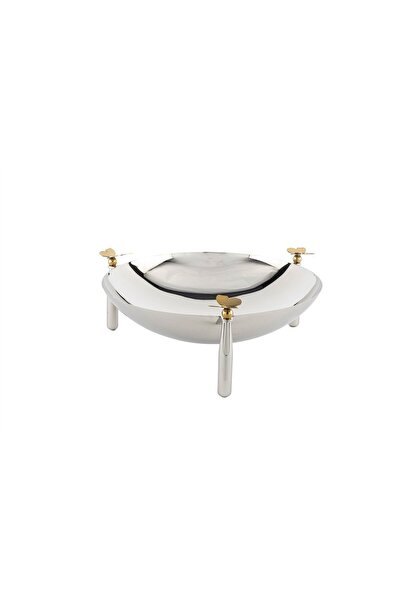 Mikasa Moor Ασημί Χρυσό Διακοσμητικό Μπολ με Βάση Klebek 31x12εκ.