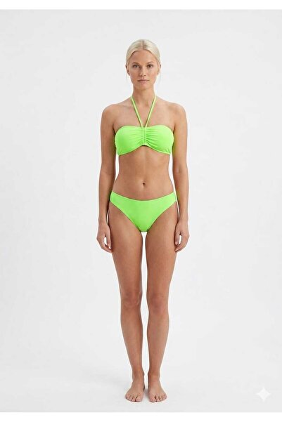 DENMAY Yeşil Boyun Askılı Straplez Bikini