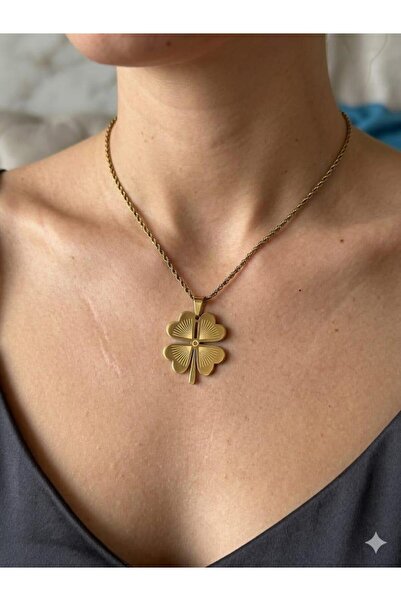 Stilbenim Steel Clover Necklace