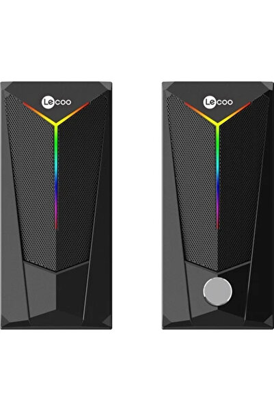 LENOVO Leco o DS104 Kablolu Usb + 3.5Mm Jack 6W 80Db Rgb Işıklı 1+1 Gaming Sp...