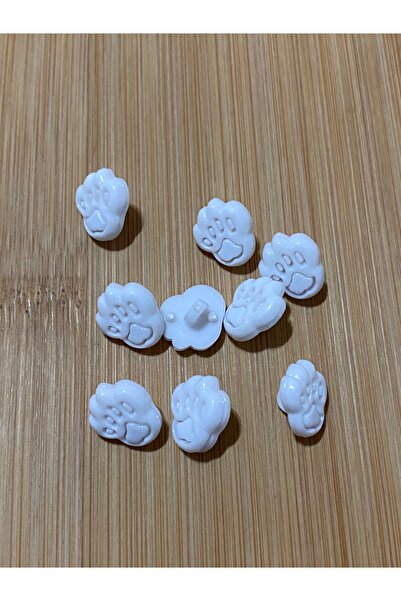 Lorin hobi Plastic Paw Pads for Baby Buttons 12 mm 10 Pieces White