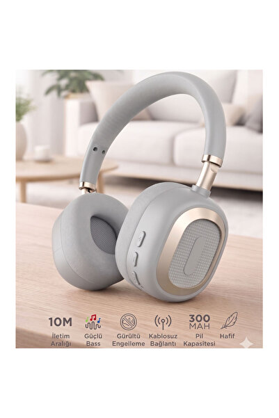 wiks Kablosuz Bluetooth Kulaklık Güçlü Bass, Uzun Pil Ömrü, Konforlu Tasarım