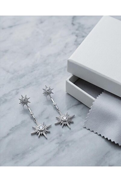 B&T Bujiteri Sallantili North Star Model Stylish Earrings