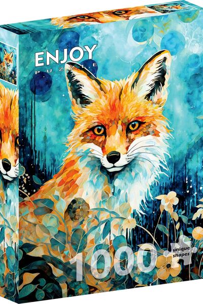 Enjoy Puzzle 1000 Κομμάτια Παζλ Enjoy - Κόκκινη Αλεπού σε Μπλε (Enjoy-2325)