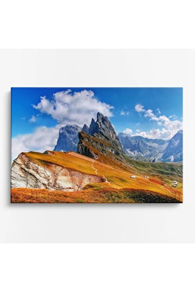 OEM Tablou pe pânză premium WOWCanvas, Peisaj montan dramatic, 60 x 40 cm