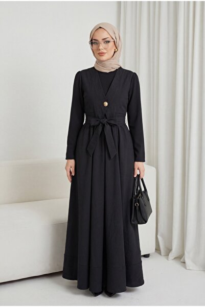 Modamorfo Φόρεμα Cupra με δέσιμο στη μέση και λεπτομέρεια ελαστικού γιλέκου -...