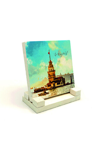 Sadrazam Πέτρινη βάση γραφείου με εκτύπωση Πύργος των Κοριτσιών 10x10 krt-18