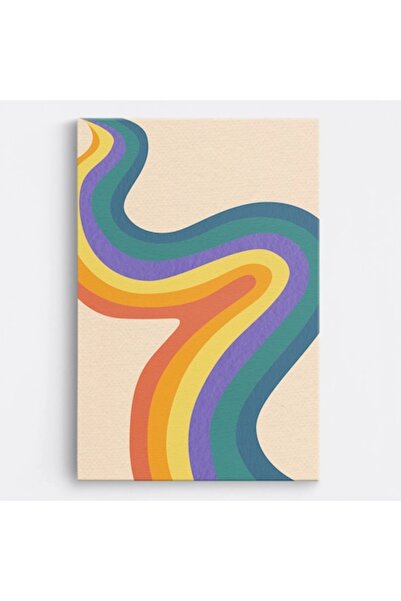 OEM Tablou abstract pe pânză WOWCanvas, Design colorat și fluid, 100 x 150 cm