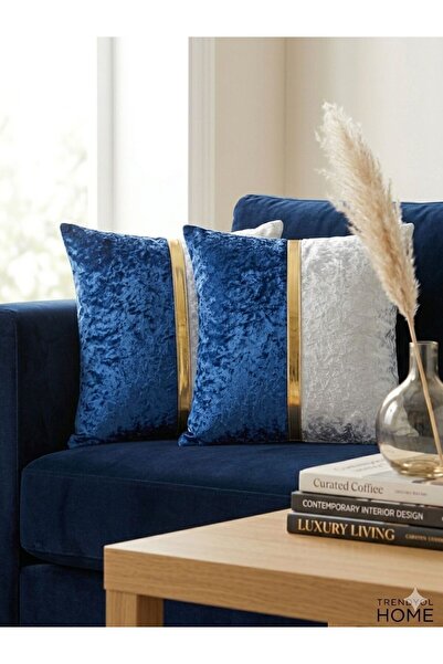 DECORA CASA HOME COLLECTİON Βελούδινο διακοσμητικό κάλυμμα μαξιλαριού 2 τεμαχ...