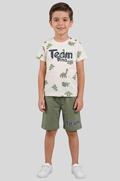 ww waka waka kids store Σετ σορτς για αγόρια με σχέδια δεινοσαύρων - Σειρά Te...