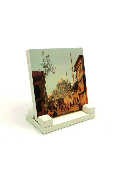 Sadrazam Επιτραπέζια βάση από πέτρα με εκτύπωση Fatih Camii Landscape, 10x10 ...