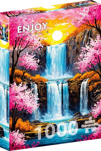 Enjoy Puzzle 1000 de piese Puzzle Enjoy - Cascada cu cireșe (Enjoy-2376)