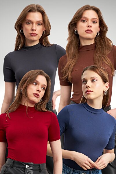 Bipantolon Γυναικεία κοντομάνικη μπλούζα σε ανθρακί, μπλε ναυτικό και μπορντό...