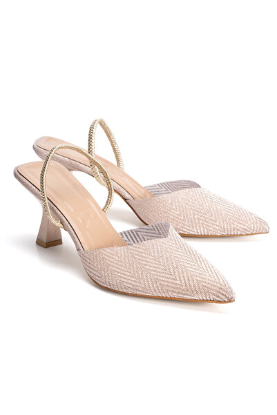 Melvoria Γυναικεία διαφανή παπούτσια βραδινής έξοδου με λεπτομέρειες σε σχέδι...