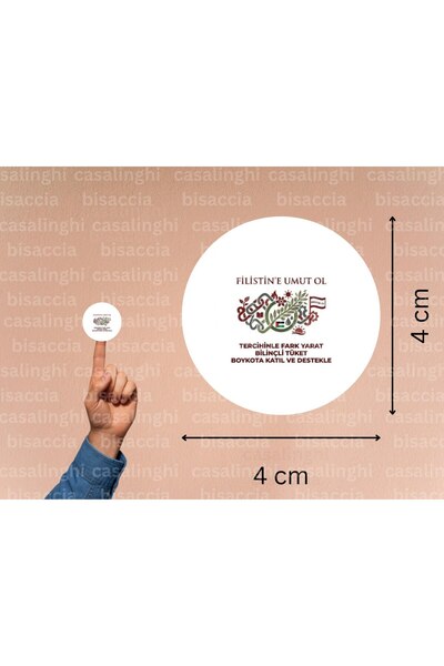 CASALINGHI Hope for Palestine Sticker Round Matte Sticker Free Palestine Gaza...