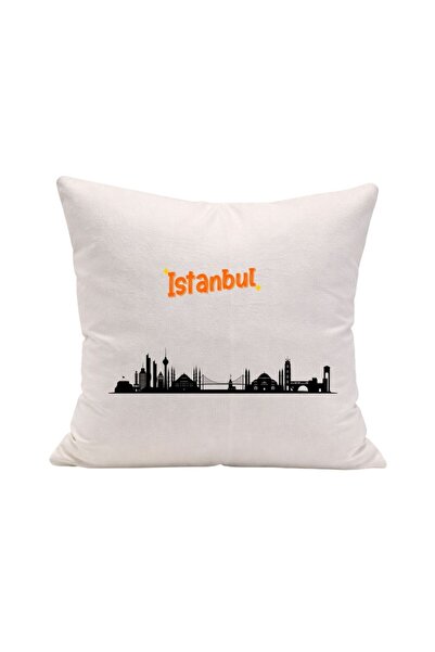 Çılgıntrend Μοντέρνα Θήκη Μαξιλαριού Δώρου με Σχέδιο Κωνσταντινούπολης - Μινι...