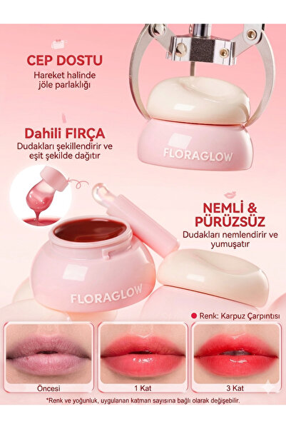 Floraglow Lip Glow Dudak Balmı & Maskesi - Onarıcı ve Parlatıcı Etki