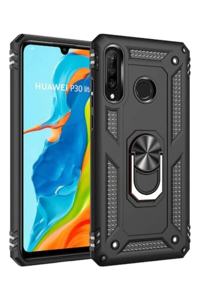 Karışık Huawei P30 Lite Uyumlu Yüzüklü Tank Kapak Kılıf