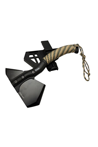mikudesign AXE 050B Siyah Kamp / Outdoor Balta 29cm - İpli Sap, Kılıflı