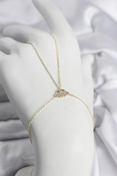 Leyaton Brass Gold Color Eye Model Women's Şahmeran
