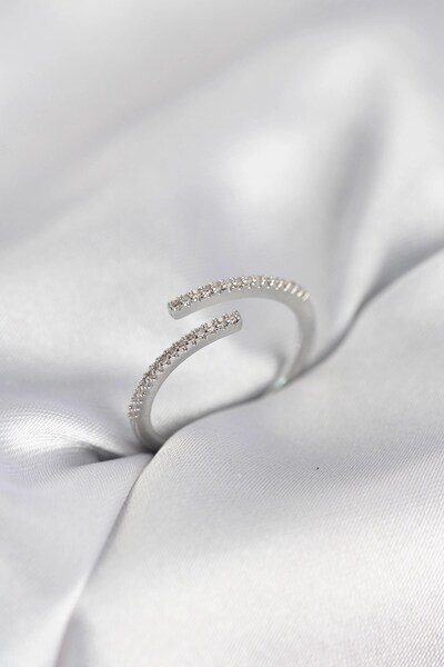 Generic Brand Dgc Avm ®   Silver Color Zircon Stone Snake Style Women's Ring