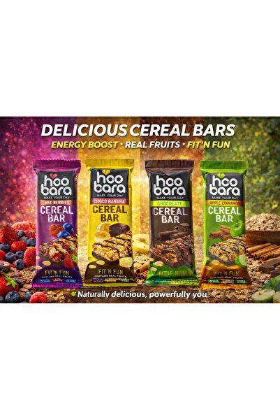 HOOBARA Cereal Bar 4-Pack – 4 Flavors