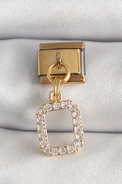 Generic Brand Dgc Avm ®   316L Steel Gold Color Dangle Square Zircon Stone No...