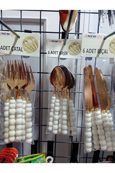 çarşı pazardan DEKORATİF KAŞIK ÇATAL BIÇAK (6 adet kaşık)