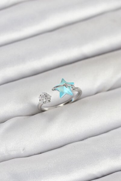 Generic Brand Brass Silver Color Mi Star Model Women's Ring