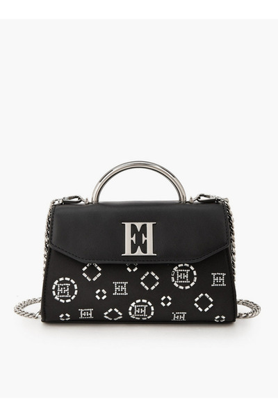 ELLE Embellished Crossbody Bag with Detachable Chain Strap