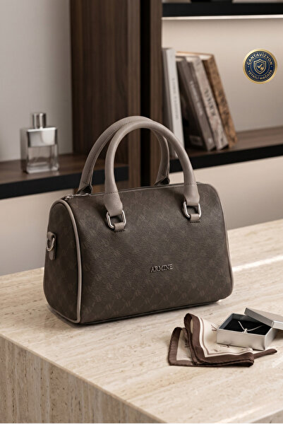 Armine Women's Brown Dotted Crossbody Hand & Shoulder Bag 427