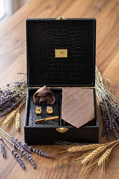 Kravatkolik Μαύρο Ανδρικό Κουτί Δώρου - Σετ Γραβάτα, Μαντήλι, Μανικετόκουμπα ...