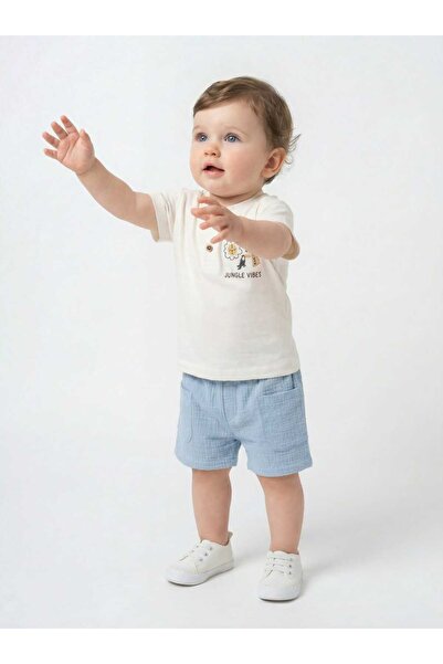 TUFY 100% Cotton Baby Boy 2-Piece Set Comfortable Holiday Summer Casual Combi...