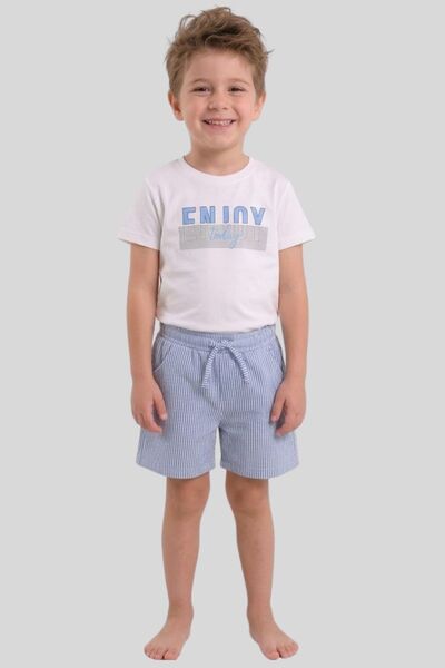 ww waka waka kids store Αγορίστικο Σετ Δύο Τεμαχίων με Μπλουζάκι με Στάμπα  "...