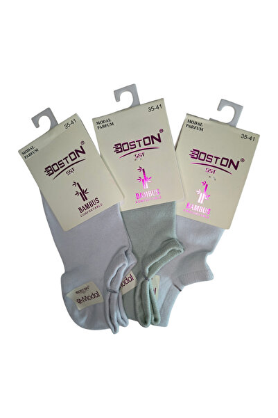 Boston Σετ 3 ζευγαριών γυναικείων καλτσών από μπαμπού (35–41) –