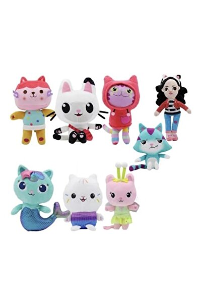 MASHASHOP Set de 8 jucării de pluș, Casa de păpuși a lui Gabby, Multicolor, 2...