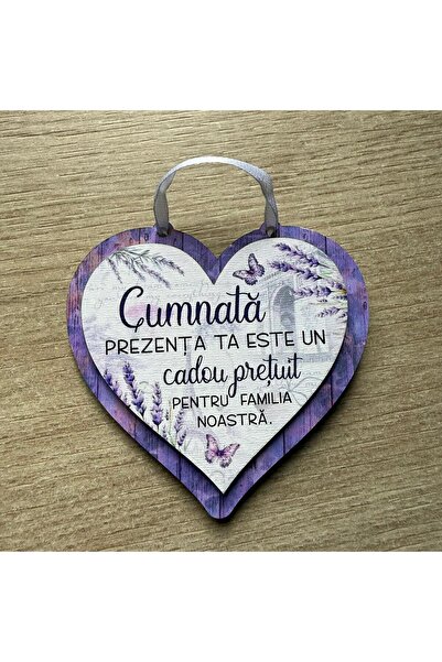 LimArt Personalized decoration, wooden heart, sister-in-law message, 89x84 mm