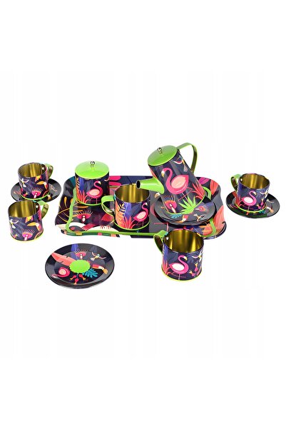 CasaFeliz Set de Ceai, Metallic Coffee Playset, 996-10A, Set Bucatarie Pentru...