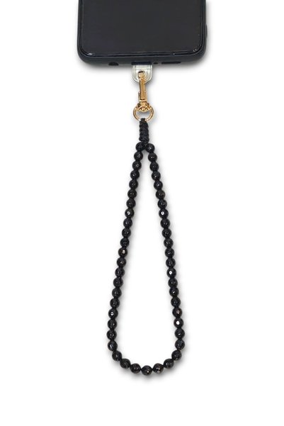 Pozitif Doğal Taş Phone Wrist Strap Black Onyx Natural Stone 677-2