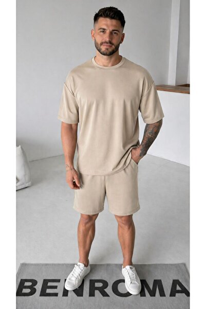 DM DOLCE MORE Ελαστικό σετ σορτς και μπλουζάκι από λύκρα σε oversize εφαρμογή...