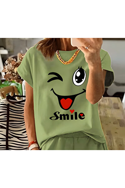 ALEYZA MODA Υπερμεγέθη T-Shirt με Κέντημα, Βαμβακερό, Άνετη Γραμμή για Καθημε...