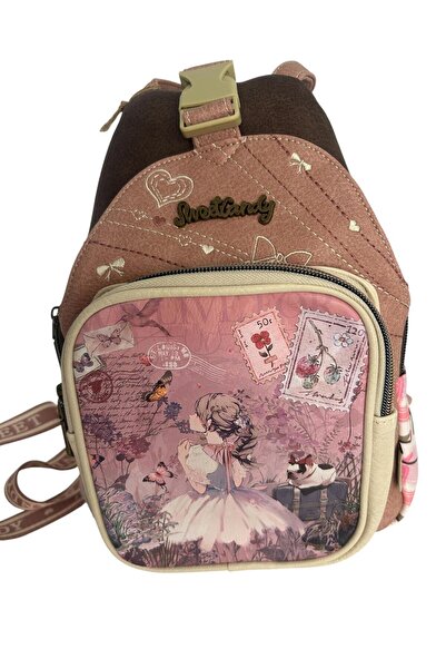 Sweet Candy backpack, doll design and external pockets for women