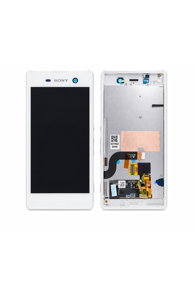 Sony Xperia M5 Uyumlu Çıtalı Beyaz LCD Dokunmatik Ekran