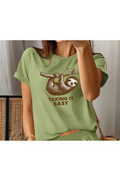 ALEYZA MODA Υπερμεγέθη T-Shirt με Κέντημα, Βαμβακερό, Άνετη Γραμμή για Καθημε...