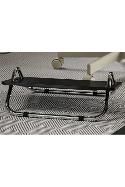 IKEA QUİCK Ofis Masa Altı Ayaklık 49x38x15 Cm Kaymaz Tabanlı Ayak Desteği Siy...