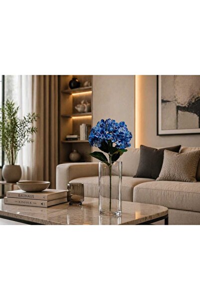 MAKİ DEKOR Yapay Tek Dal Lüks Ortanca 65 Cm Dekoratif Modern Çiçek