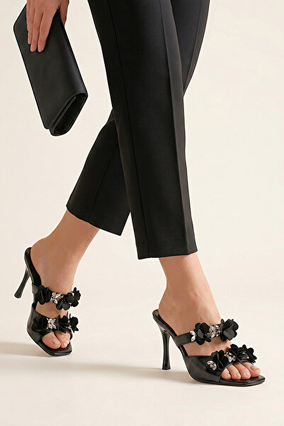 Gökhan Talay Virelia Εύκαμπτη Μαλακή Αντιολισθητική Σόλα (8 εκ.) Μαύρο Λουστρ...