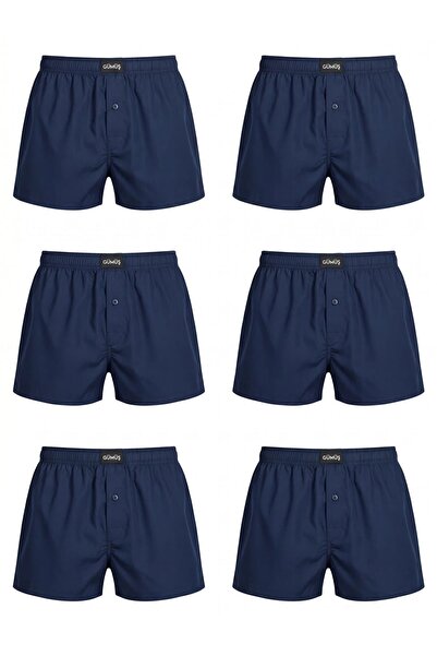 Hepsine Rakip Ανδρικά βαμβακερά μποξεράκια 6 τεμαχίων με ασημένια κουμπιά 4020