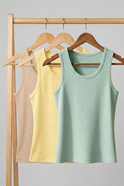 COTENCONCEPT 3 τεμάχια Μπλουζάκι με κορδόνια και λουράκια από μείγμα βισκόζης