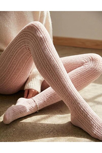 Penti Κοριτσίστικο ροζ καλσόν με όμορφη διχτυωτή λεπτομέρεια